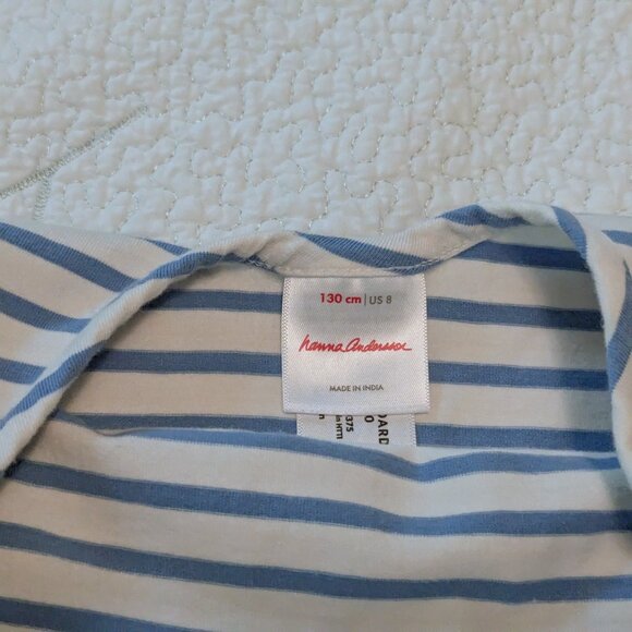 Hanna Andersson Striped Tulle Dress NWOT Size 8 - Picture 3 of 4